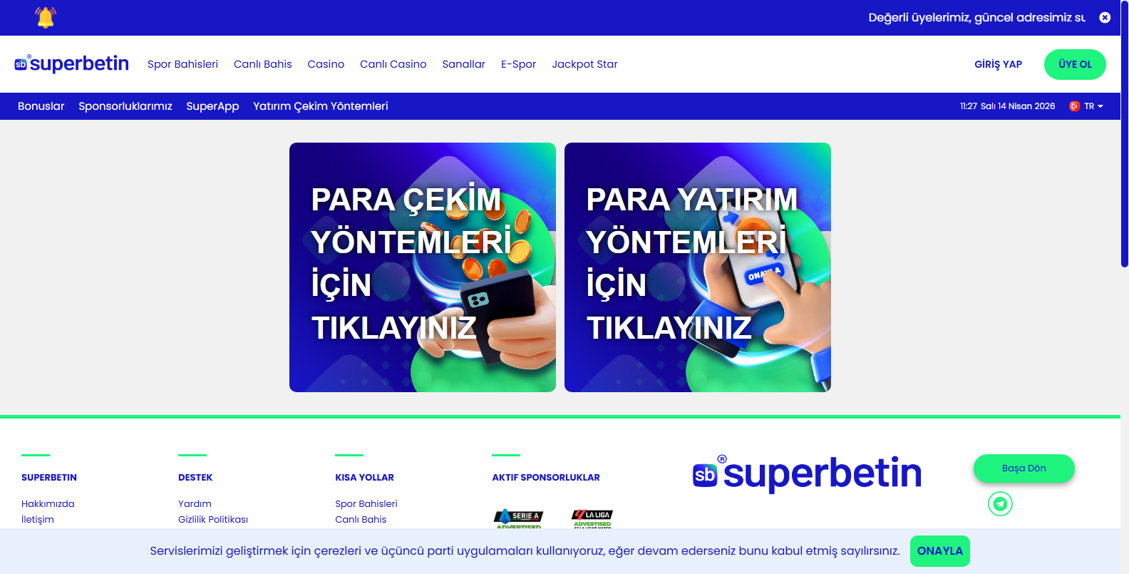 Superbetin Canlı Casino Baccarat Oyna
